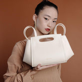 Urban Simplicity Cowhide Shoulder Bag - Trendy Mix