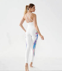 Aerial Yoga One-piece Fashion Print All-in-one - Trendy Mix