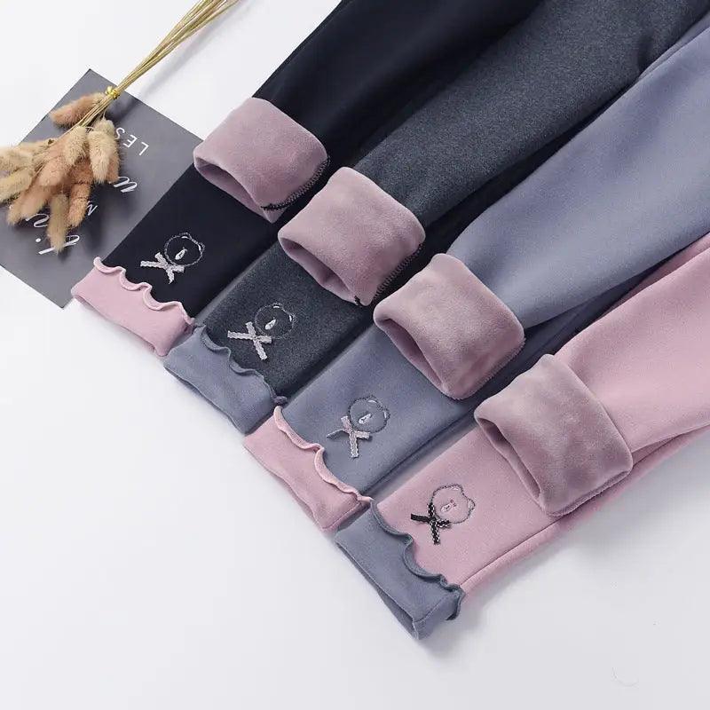 All-in-one Fleece Leggings - Trendy Mix