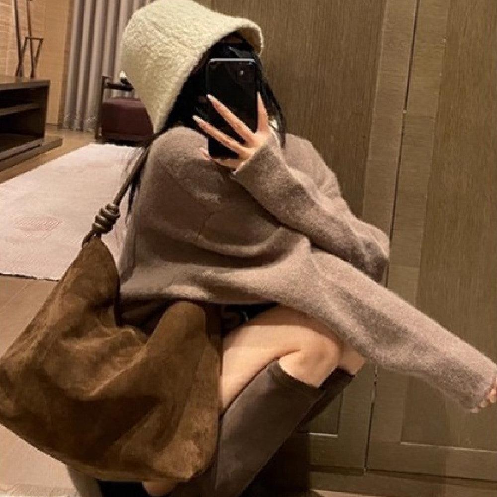 Top Layer Suede Large Capacity Totes - Trendy Mix