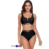 Elegant High-waist Tankini Set - Trendy Mix