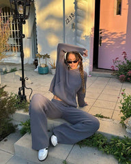 Spring And Autumn Women's Fashion Hooded Sports Leisure Sweaters Suit - Trendy Mix