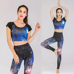 Fashion Printed Yoga Clothes Suit Women - Trendy Mix