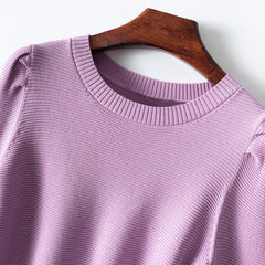 Women's Fashion Purple Sweater Skirt - Trendy Mix