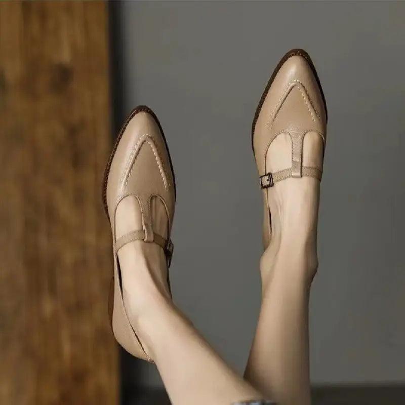 New French Retro Pointed Pumps Women - Trendy Mix