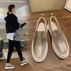 Rhinestone Comfort Leather With Sponge Cake Bottom - Trendy Mix