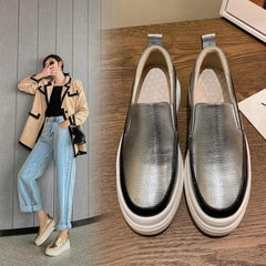 Rhinestone Comfort Leather With Sponge Cake Bottom - Trendy Mix