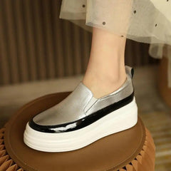 Rhinestone Comfort Leather With Sponge Cake Bottom - Trendy Mix