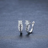 Sleek Hollow Zircon Copper Earrings - Trendy Mix