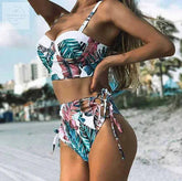 Ultra-Thin Strapless Rabbit Fur Bikini Set for Women - Trendy Mix