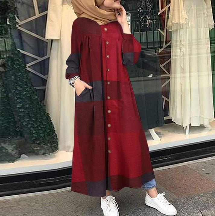 Women's Printed Casual Retro Long - Hejab outfit - Trendy Mix