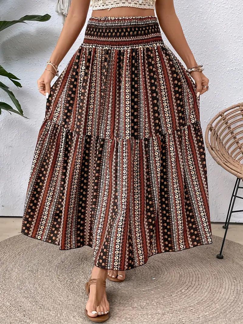 Summer Women's Comfort And Casual Beach Print Skirt - Trendy Mix