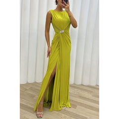 Women's Fashion Pleated Split Dress - Trendy Mix