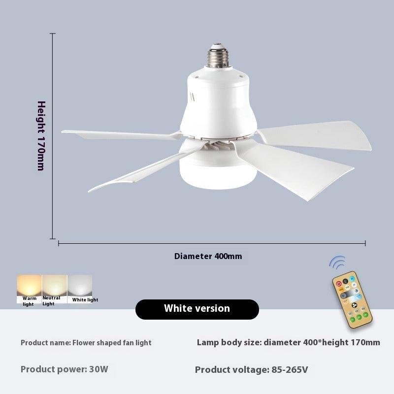 Dimmable Integrated Fan Light for Home and Dorm Rooms - Trendy Mix