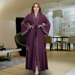 Elegant Women's Arabic Flare Robe - Trendy Mix