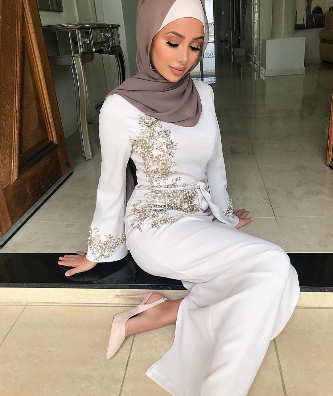 Embroidered Muslim Outfit - Trendy Mix