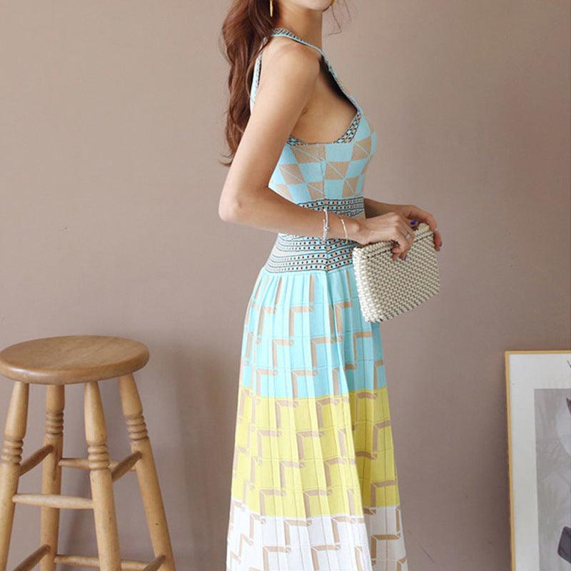 Big swing halter sleeveless dress - Trendy Mix