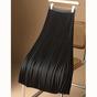 Pure-color High-grade Satin Pleated Skirt Large Size With A Half Skirt - Trendy Mix