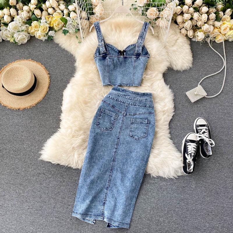 Gagarich Women Piece Set Korean Style Ins New Lady Sexy - Trendy Mix