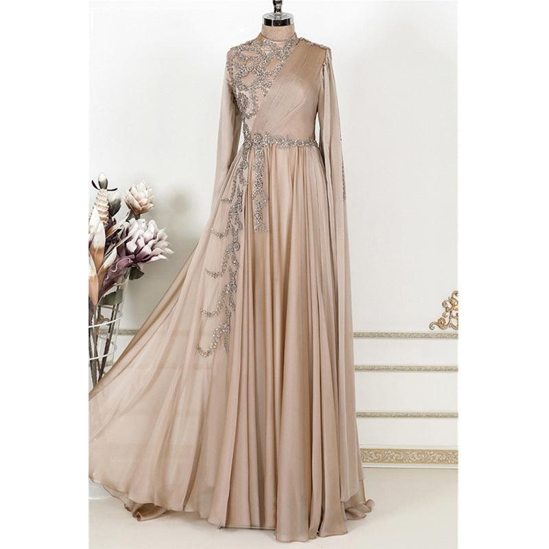 Champagne Elegance Golden Rose Muslim Evening- Parties - Trendy Mix