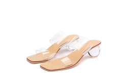 Transparent Thick Super High Heel Slippers - Trendy Mix