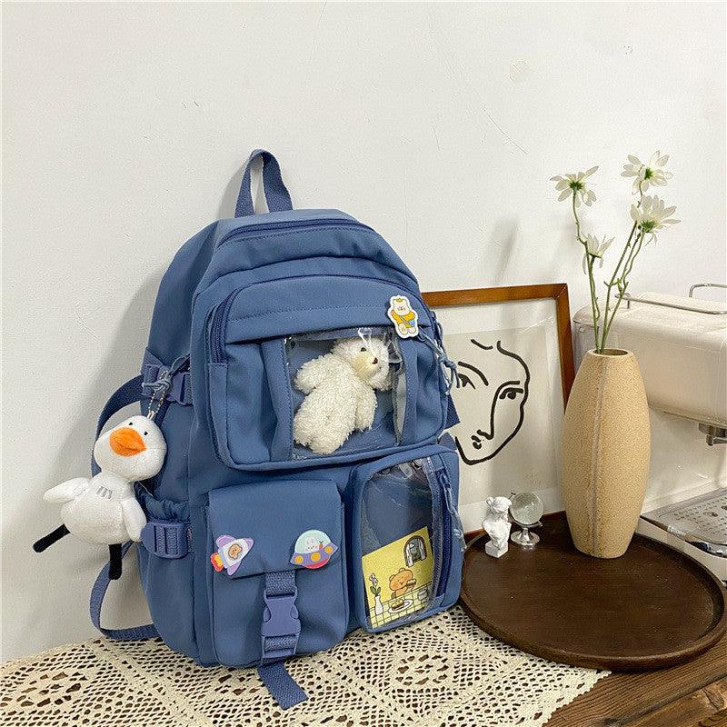 Stylish Large-Capacity Harajuku Backpack for Students in Middle and High School - Trendy Mix