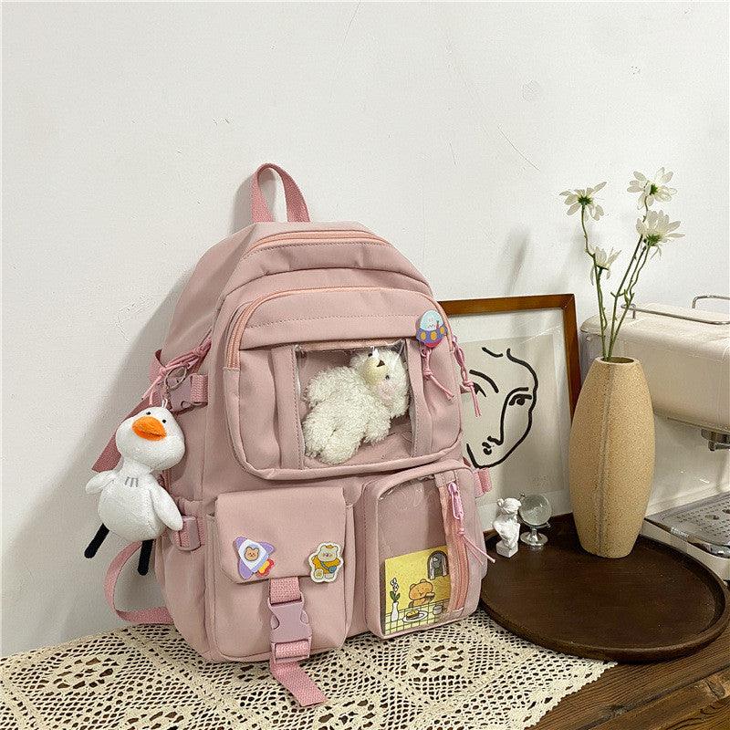 Stylish Large-Capacity Harajuku Backpack for Students in Middle and High School - Trendy Mix