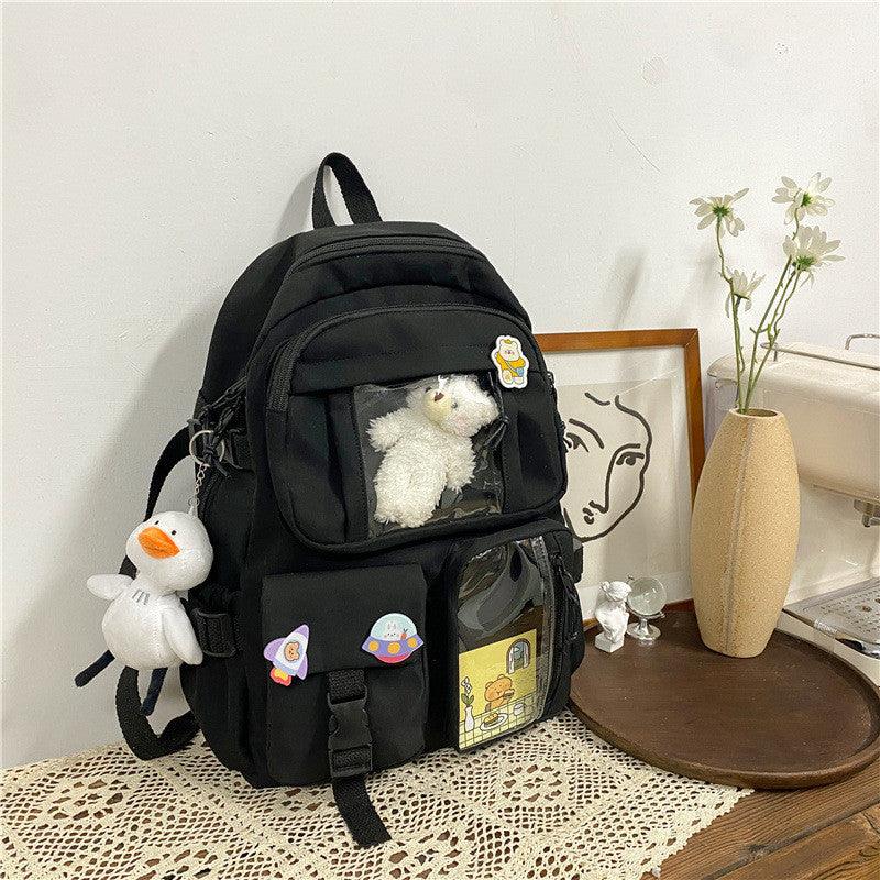 Stylish Large-Capacity Harajuku Backpack for Students in Middle and High School - Trendy Mix