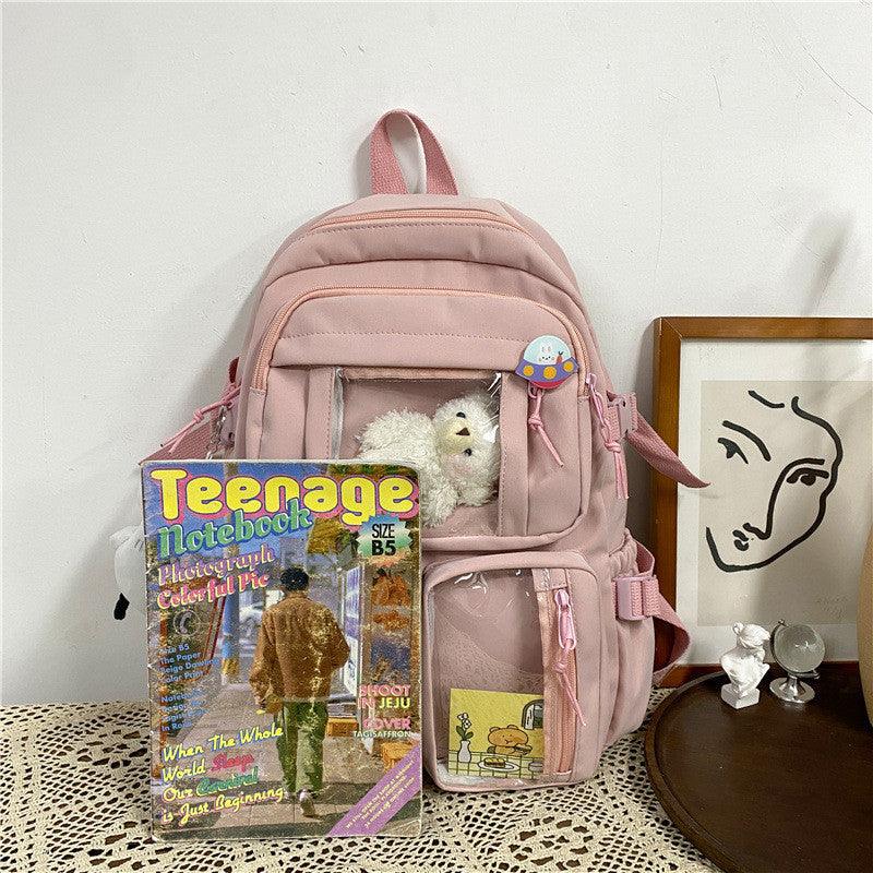 Stylish Large-Capacity Harajuku Backpack for Students in Middle and High School - Trendy Mix