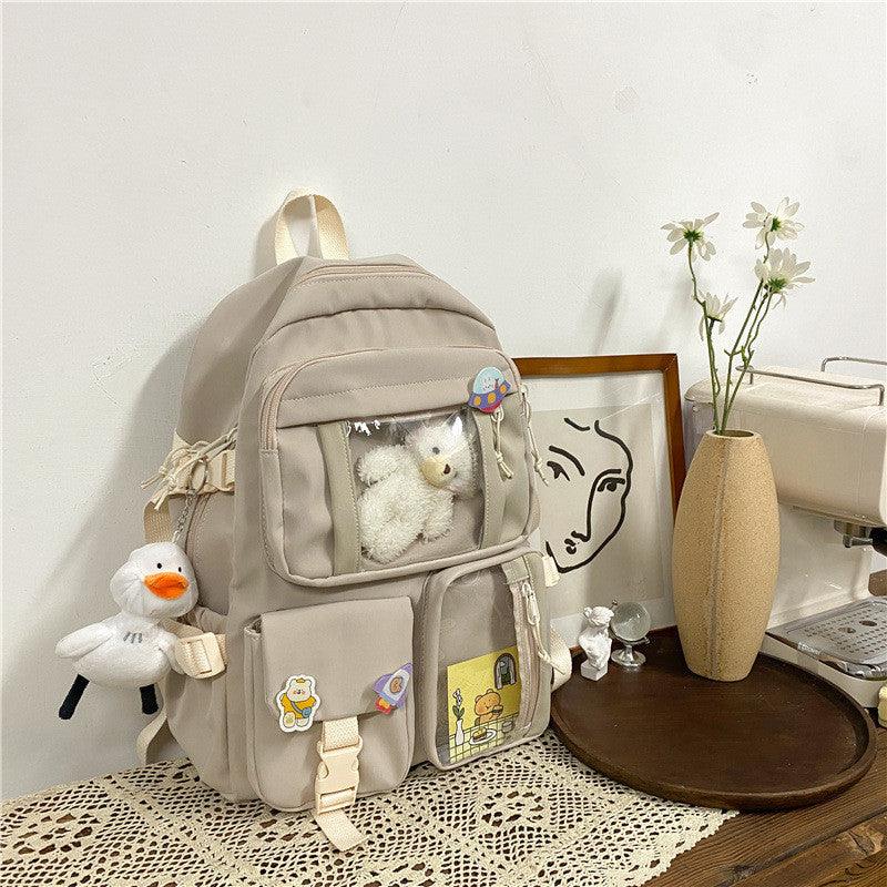 Stylish Large-Capacity Harajuku Backpack for Students in Middle and High School - Trendy Mix