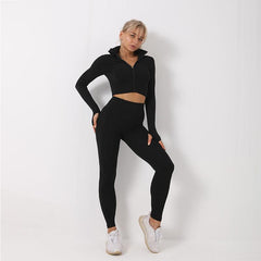 ActiveBlend High-Waist Leggings & Sports Bra Set - Trendy Mix