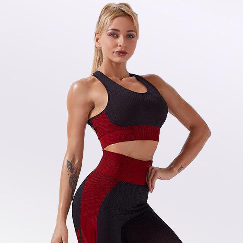 ActiveBlend High-Waist Leggings & Sports Bra Set - Trendy Mix