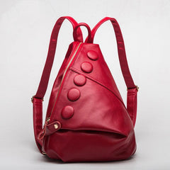 Stylish Litchi Pattern Leather Backpack for Women - Trendy Mix