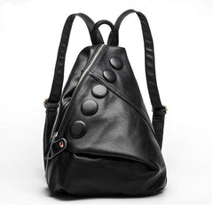 Stylish Litchi Pattern Leather Backpack for Women - Trendy Mix