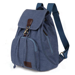 Vintage Women's Canvas School Backpack for Students - Trendy Mix