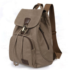 Vintage Women's Canvas School Backpack for Students - Trendy Mix