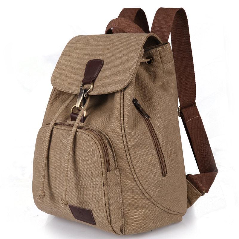 Vintage Women's Canvas School Backpack for Students - Trendy Mix