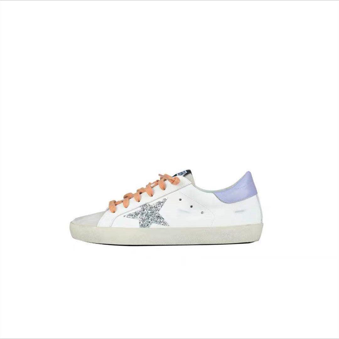 Chic Flat-Bottomed High Star Sneakers for Women - Trendy Mix