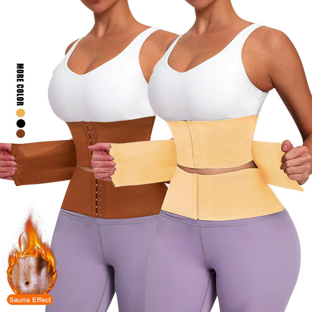 Body Sculpting Strap Breasted Belly Contracting Yoga Waistband - Trendy Mix