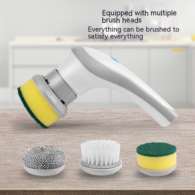 Cordless Electric Spin Scrubber with 4 Brush Heads for Effortless Cleaning - Trendy Mix