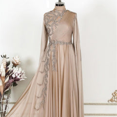 Champagne Elegance Golden Rose Muslim Evening- Parties - Trendy Mix