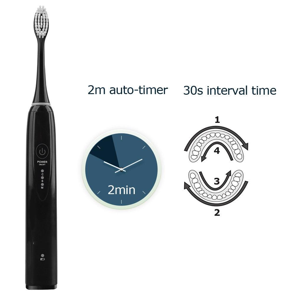 Sonic Inductive Charging Electric Toothbrush with Magnetic Levitation Motor - Trendy Mix