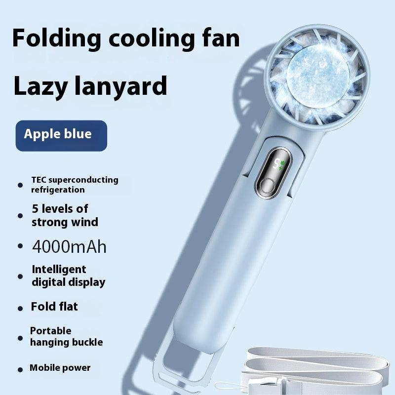 Portable Folding Handheld Fan with Cooling Features for Outdoor Use - Trendy Mix