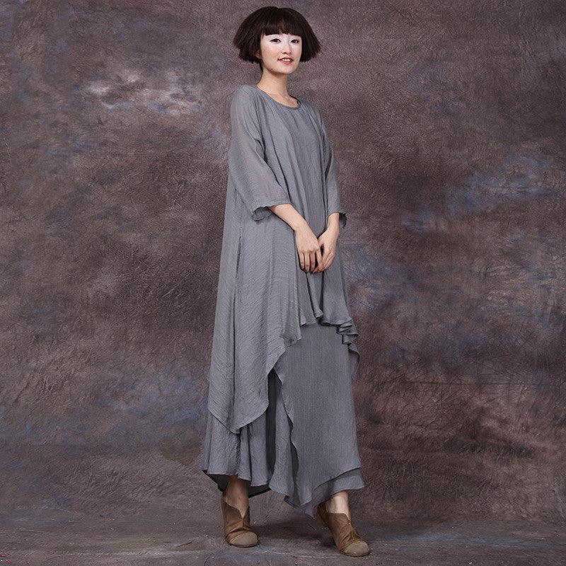 ChicEase Lightweight Cotton Linen Cape Coat - Trendy Mix