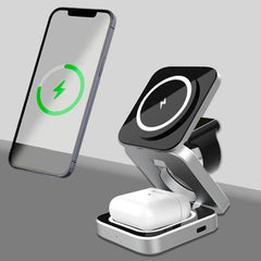 Multi-Device Wireless Charging Station with Foldable Design - Trendy Mix