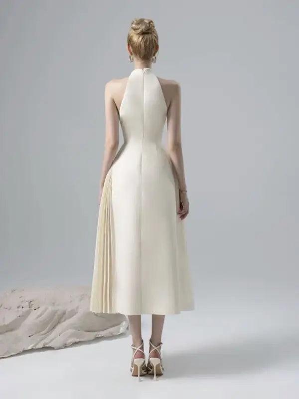 2024 Asymmetrical Pleated A-Line Dress for Effortless Elegance - Trendy Mix