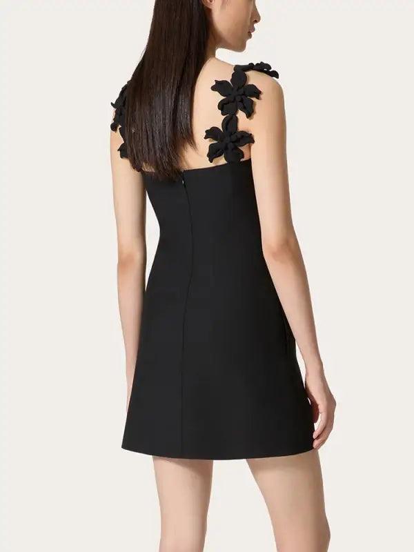 2024 Elegant Square Collar Mini Dress - Trendy Mix