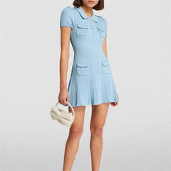 2024 Polo Knit Dress - Trendy Mix