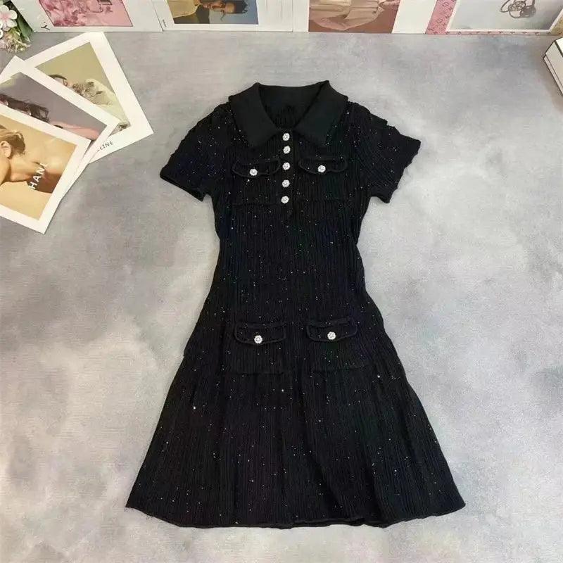 2024 Polo Knit Dress - Trendy Mix