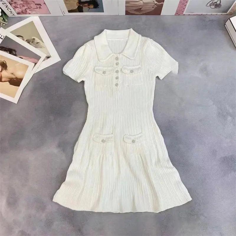 2024 Polo Knit Dress - Trendy Mix